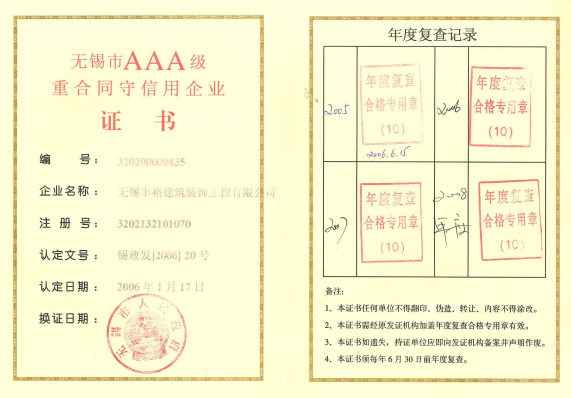 重合同守信用企業(yè)